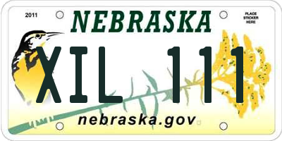 NE license plate XIL111
