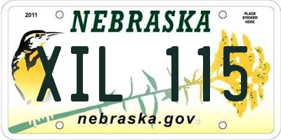 NE license plate XIL115