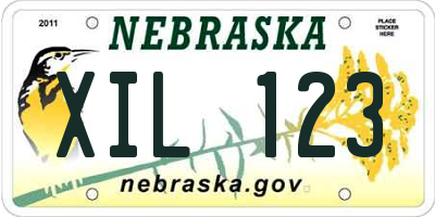 NE license plate XIL123