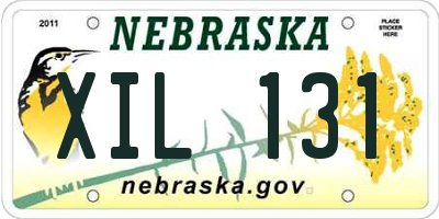 NE license plate XIL131