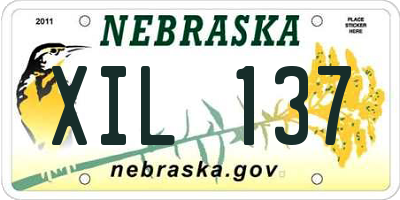 NE license plate XIL137