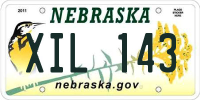 NE license plate XIL143