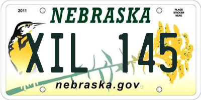 NE license plate XIL145