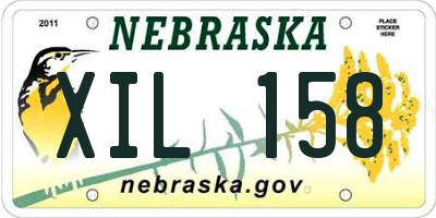 NE license plate XIL158