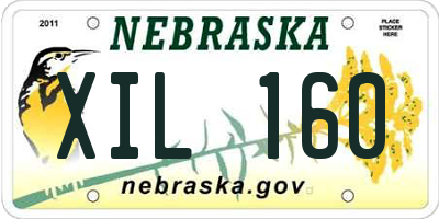 NE license plate XIL160