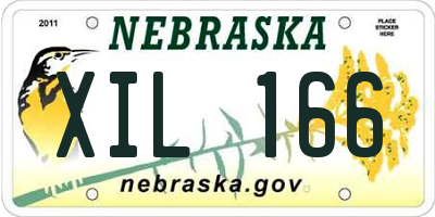 NE license plate XIL166