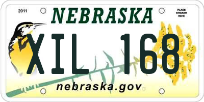 NE license plate XIL168