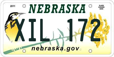 NE license plate XIL172