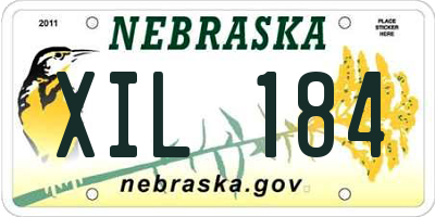 NE license plate XIL184