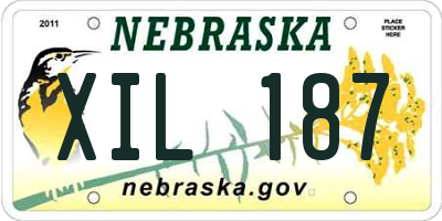 NE license plate XIL187