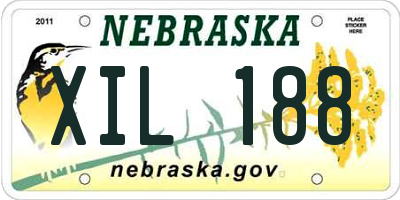 NE license plate XIL188