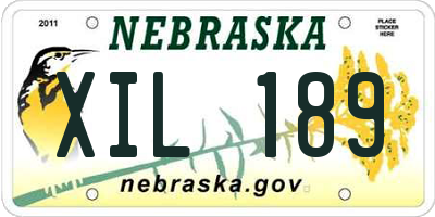 NE license plate XIL189