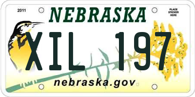 NE license plate XIL197