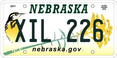 NE license plate XIL226