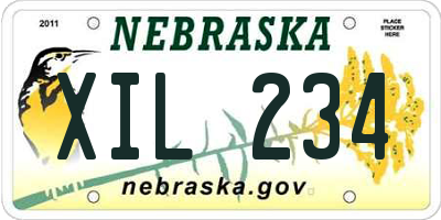 NE license plate XIL234