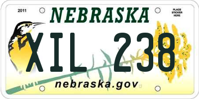 NE license plate XIL238