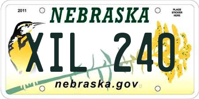 NE license plate XIL240