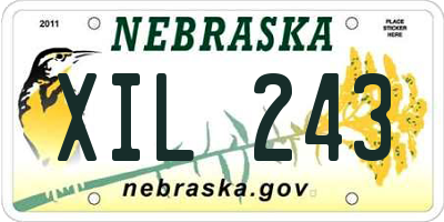 NE license plate XIL243