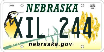 NE license plate XIL244