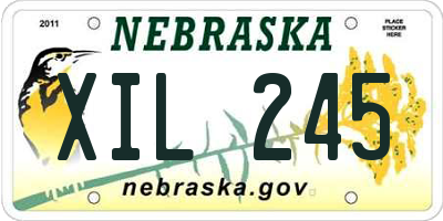 NE license plate XIL245
