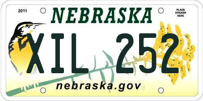 NE license plate XIL252