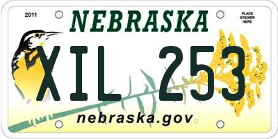 NE license plate XIL253