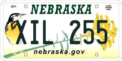 NE license plate XIL255