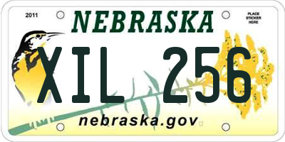 NE license plate XIL256