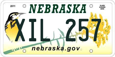 NE license plate XIL257