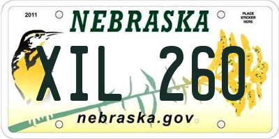 NE license plate XIL260