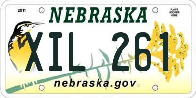 NE license plate XIL261