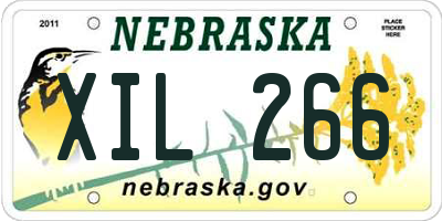 NE license plate XIL266