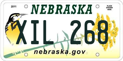 NE license plate XIL268