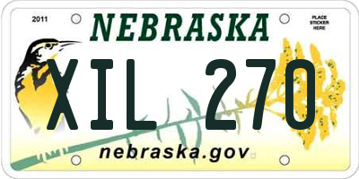 NE license plate XIL270