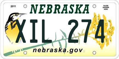 NE license plate XIL274
