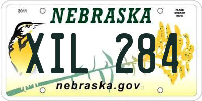 NE license plate XIL284