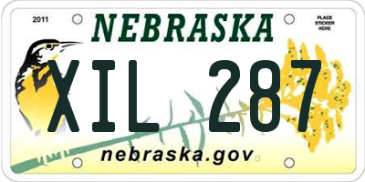 NE license plate XIL287