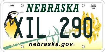 NE license plate XIL290