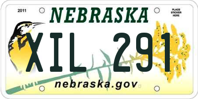 NE license plate XIL291