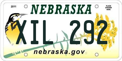 NE license plate XIL292