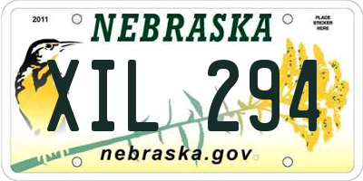 NE license plate XIL294