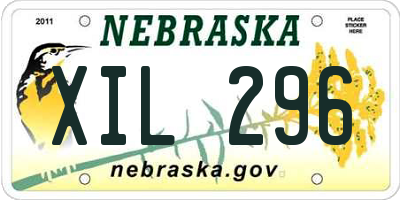 NE license plate XIL296
