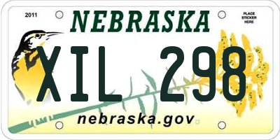 NE license plate XIL298