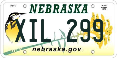 NE license plate XIL299