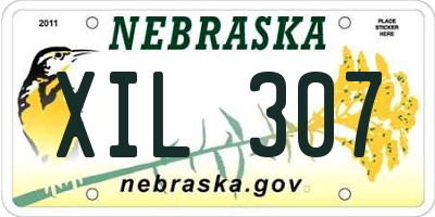 NE license plate XIL307