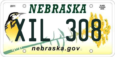 NE license plate XIL308