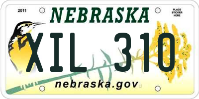 NE license plate XIL310