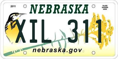NE license plate XIL311