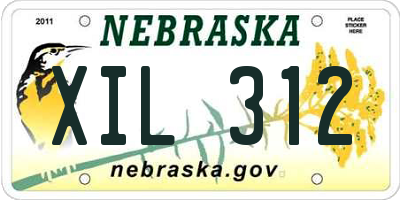 NE license plate XIL312