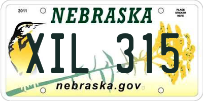 NE license plate XIL315
